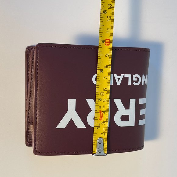 Burberry Ronan Oxblood Leather Logo Bifold Wallet with removable ID wallet - Picture 14 of 15